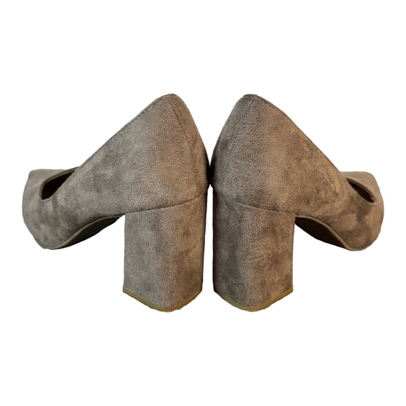 Zigi Soho Women’s Chunky Heel Sz 8.5 M Camel Brown Faux Suede - Picture 3 of 4